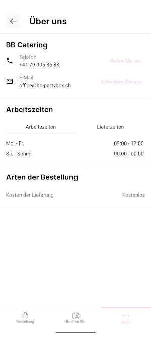 BB Catering Screenshot 1