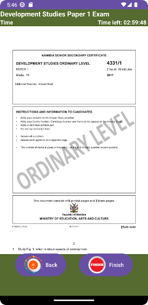 Ordinary Level Exams Screenshot 1