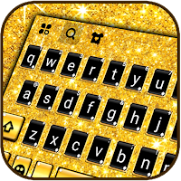 Golden Glitter 2 Keyboard Back