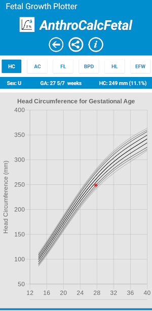 AnthroCalcFetal Screenshot 1