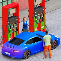 Gas Station City Car parking