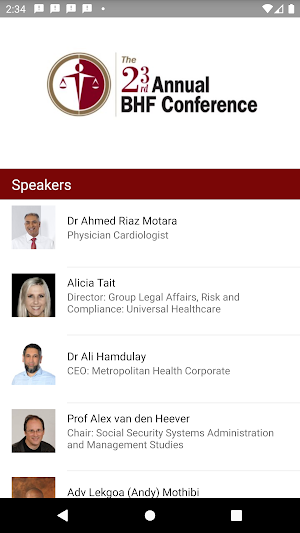 23rd Annual BHF Conference Screenshot 2