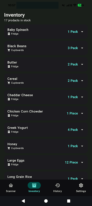 Grocy Fridge Scanner Screenshot 2