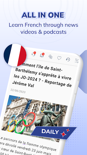 TODAI: Learn French by news Screenshot 0