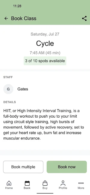 Hamilton Lakes Athletic Club Screenshot 2