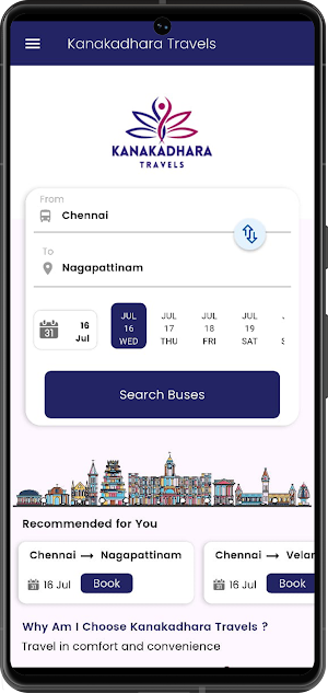 Kanakadhara Travels Screenshot 1