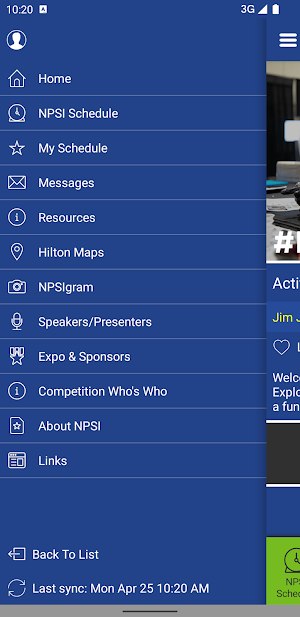 NRAEF Events Screenshot 2