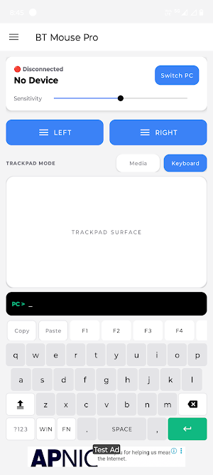 Bt Mouse and Keyboard Screenshot 1
