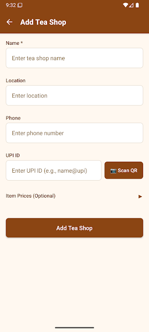 Tea Shop Account Screenshot 0