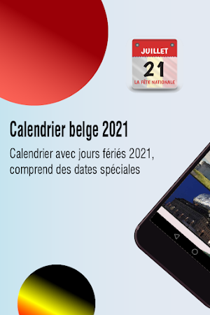 calendrier belge 2021, calendrier belgique 2021 Screenshot 0
