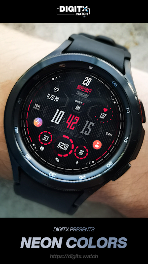 Neon Colors Digital Watch Face Screenshot 3