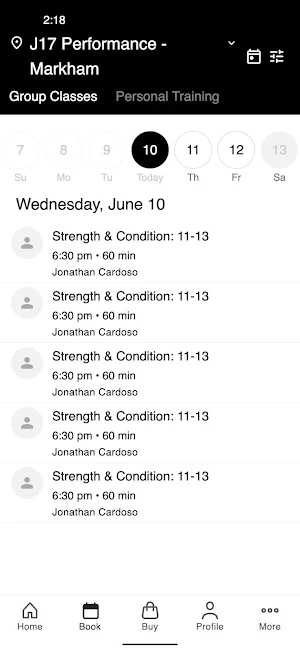 J17 Performance Screenshot 1