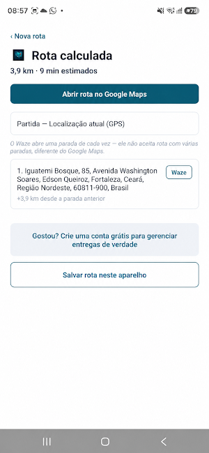 Roteirizador Screenshot 2