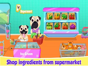 Baby Pug Supermarket: Pet Cash Register Shop Screenshot 0