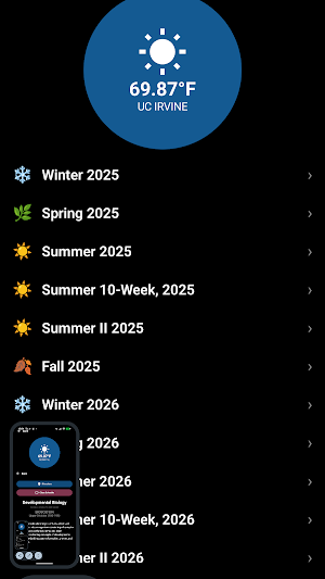UCI Anteater's ClassFinder Screenshot 3