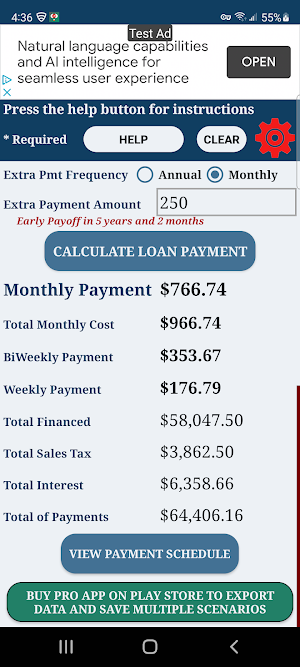RV Loan Payment Calculator Screenshot 3