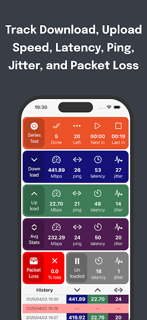 Wifi Speed Test Periodical Log Screenshot 0