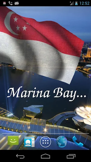 Singapore Flag Live Wallpaper Screenshot 1