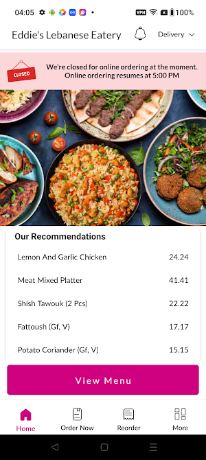 Eddie's Lebanese Eatery Screenshot 1