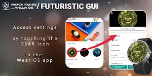 Futuristic GUI Watch Face Screenshot 2