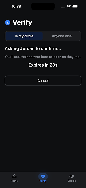 Kin Verify - Family Safe Word Screenshot 3