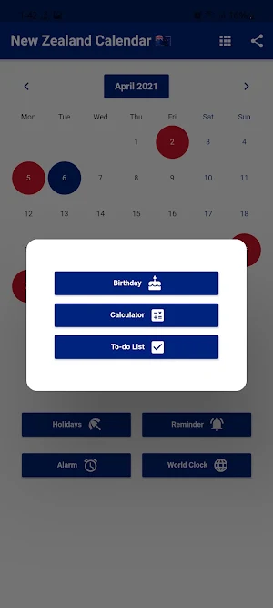 New Zealand Calendar 2022 Screenshot 3