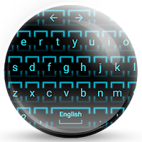 Keyboard Theme Neon 2 Cyan