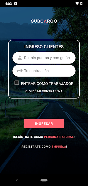 Subcargo - Clientes Screenshot 1