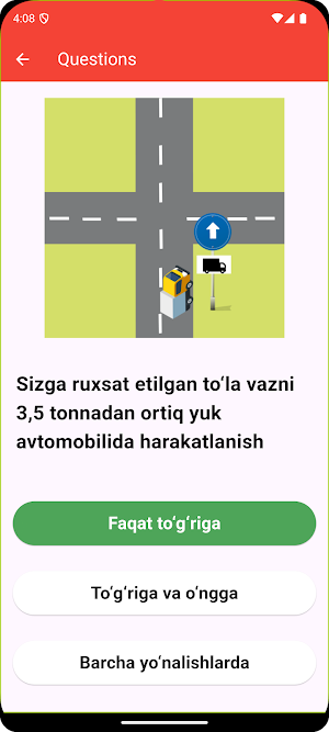 Yo'l harakati qoidalari test Screenshot 3