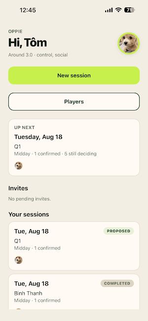 Oppie Pickleball Screenshot 0