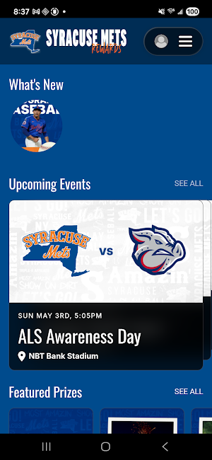 Syracuse Mets Rewards Screenshot 1