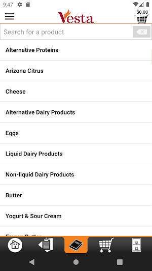 Vesta Foodservice Checkout Screenshot 2