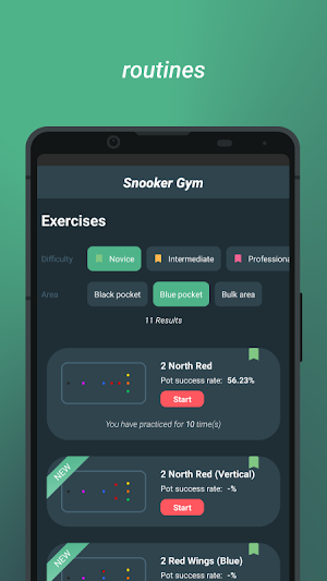 Snooker Gym - track and analyze routine exercises Screenshot 3