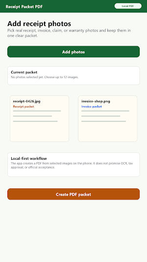 Receipt Packet PDF Screenshot 0