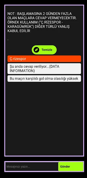 Yapay Zeka Maç Analizi Screenshot 3