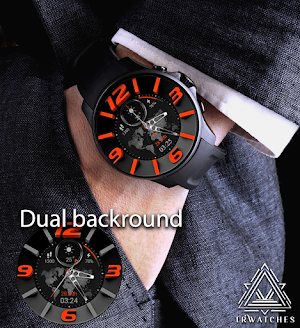 Orange 3D Watch Face Screenshot 1