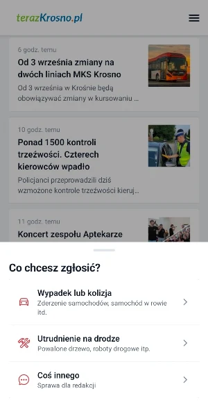teraz Krosno - Wiadomości Screenshot 2