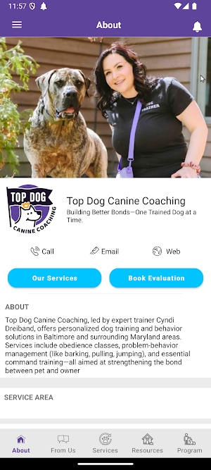 Top Dog Canine Coaching Screenshot 1