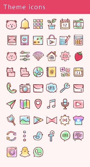 Strawbeary Theme +HOME Screenshot 3
