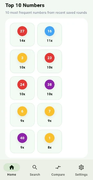 Lotto Results Archive & Search Screenshot 1