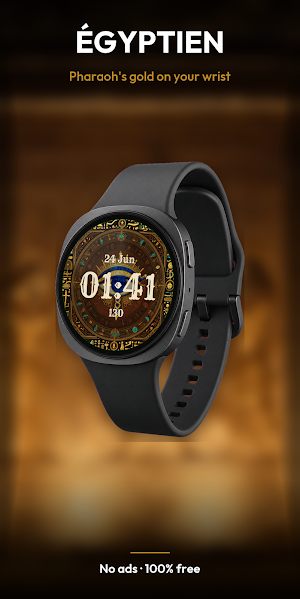 Égyptien – Gold Watch Face Screenshot 3