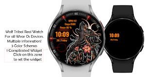 Tribal Wolf Wear Os Watchface Screenshot 2