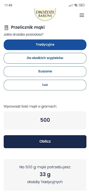 Drożdże Babuni Screenshot 3