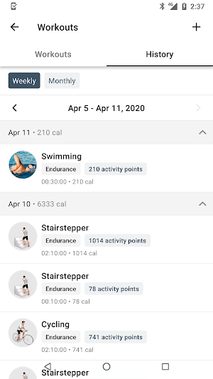 MY FITNESS PROJECT Screenshot 2