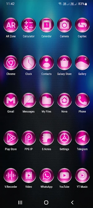 Pink Pixl Glass Icon Pack Screenshot 1