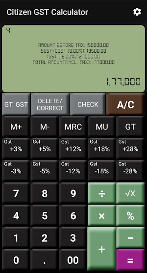 Citizen GST Calculator Screenshot 2