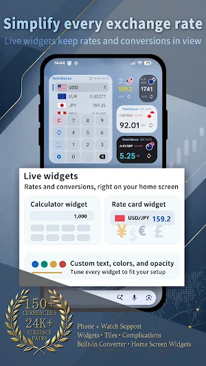 RateGlance - Currency Widget Screenshot 1