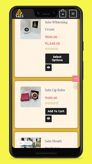 Sabs Online Store Screenshot 2
