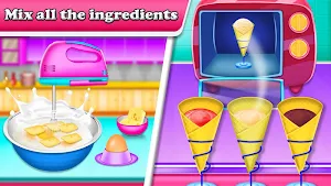 Ice Cream Cone Cupcake Maker Baking - Cooking Game Screenshot 0