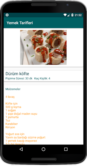 İnternetsiz Yemek Tarifleri (Yüzlerce Resimli) Screenshot 3